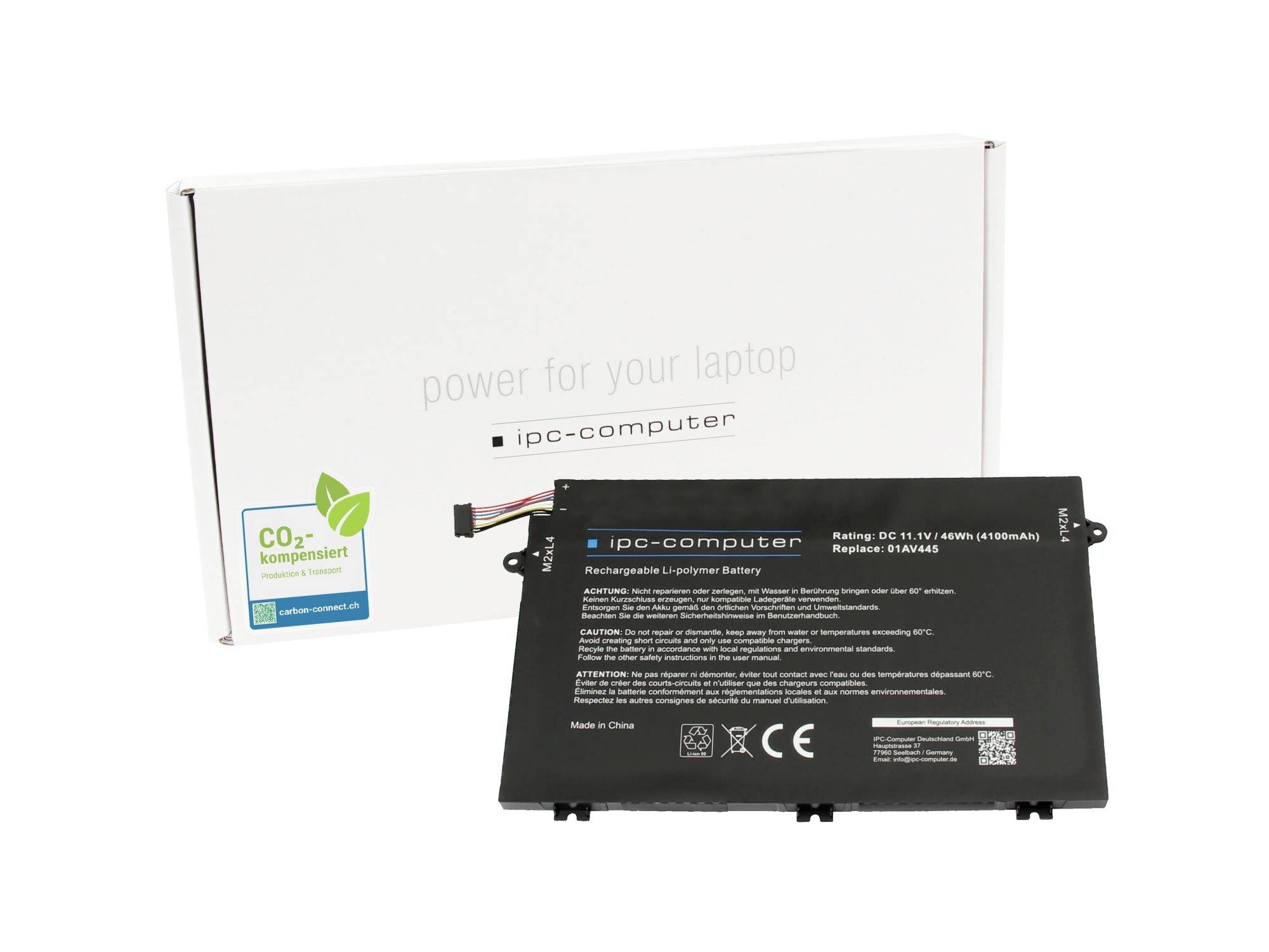 ipc-computer Batería para ordenador portátil Akku 01AV445 46Wh REPLACE 11.10 V 4100 mAh IPC-Computer-0