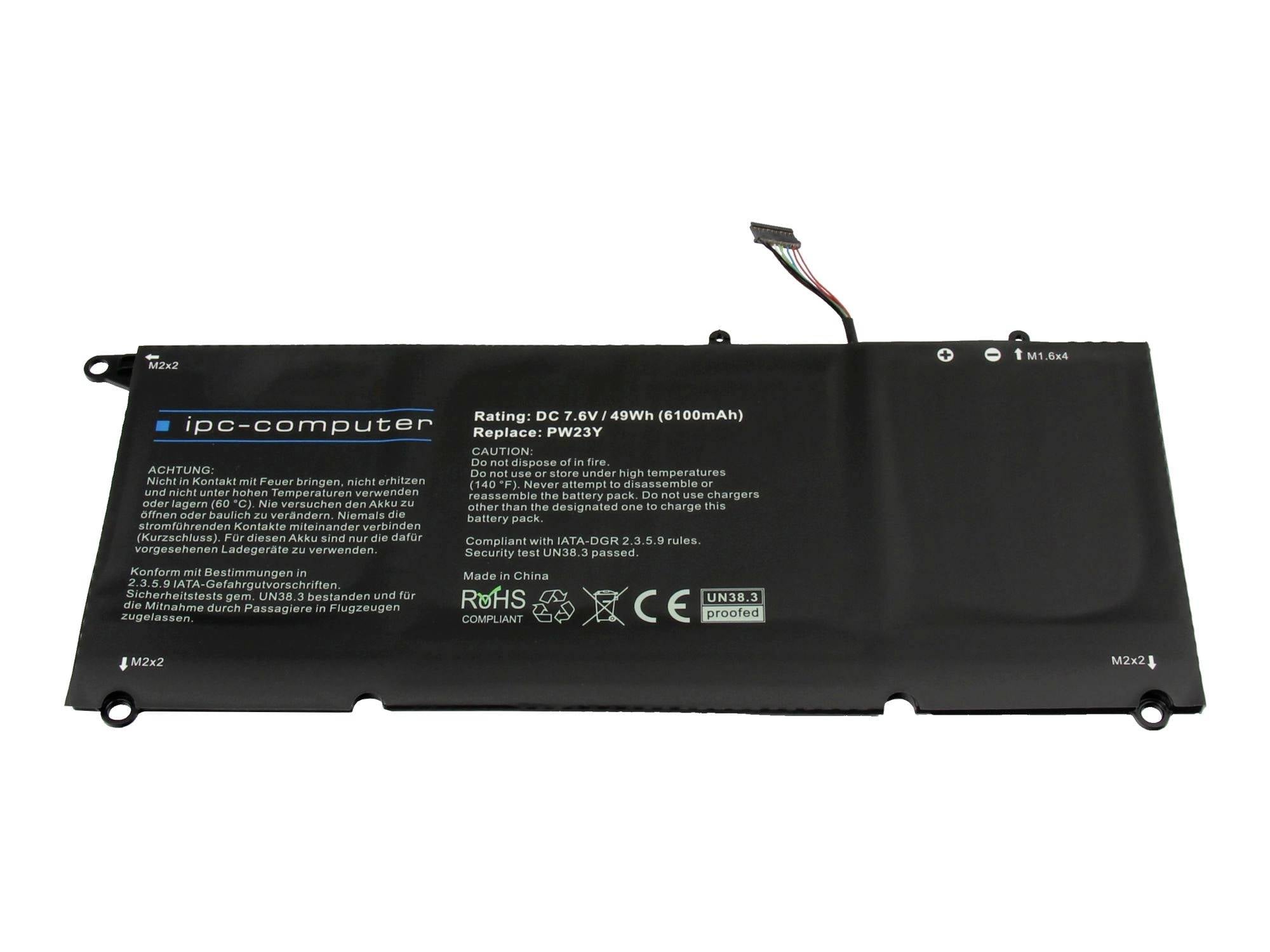 ipc-computer Batería para ordenador portátil Akku PW23Y REPLACE 7.60 V 6100 mAh IPC-Computer-1
