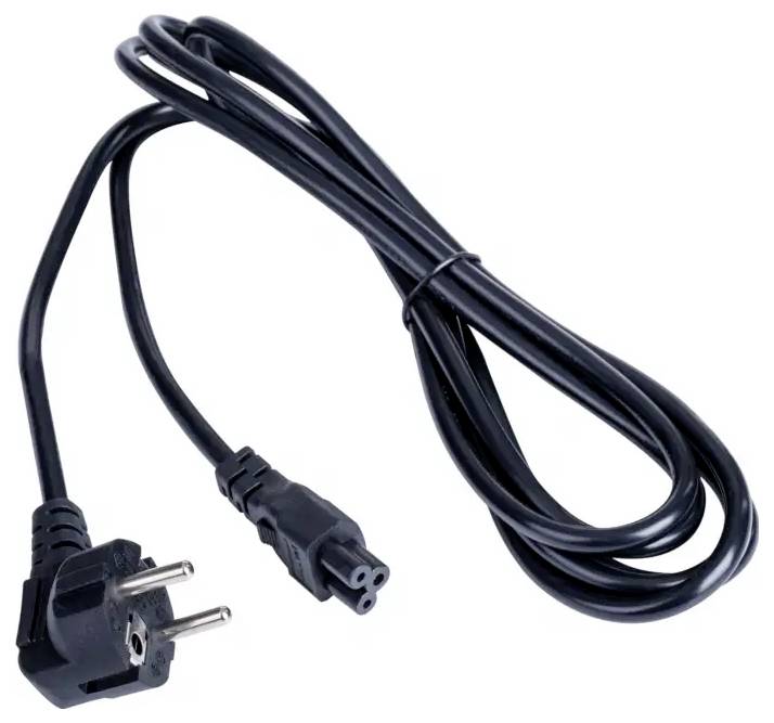 Akyga Corriente Cable [1x Conector con toma de tierra - 1x Conector hembra trébol C5] 3.0 m Schwarz-2