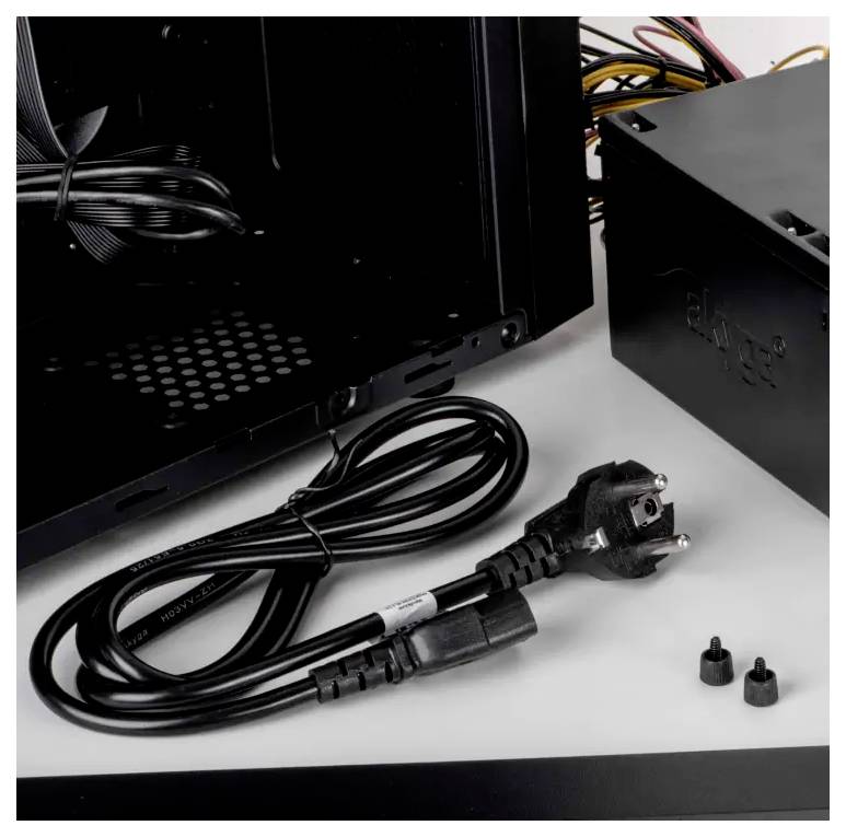 Akyga Corriente Cable [1x Conector con toma de tierra - 1x Conector hembra para dispositivos fríos C13] 1.5 m Schwarz-3