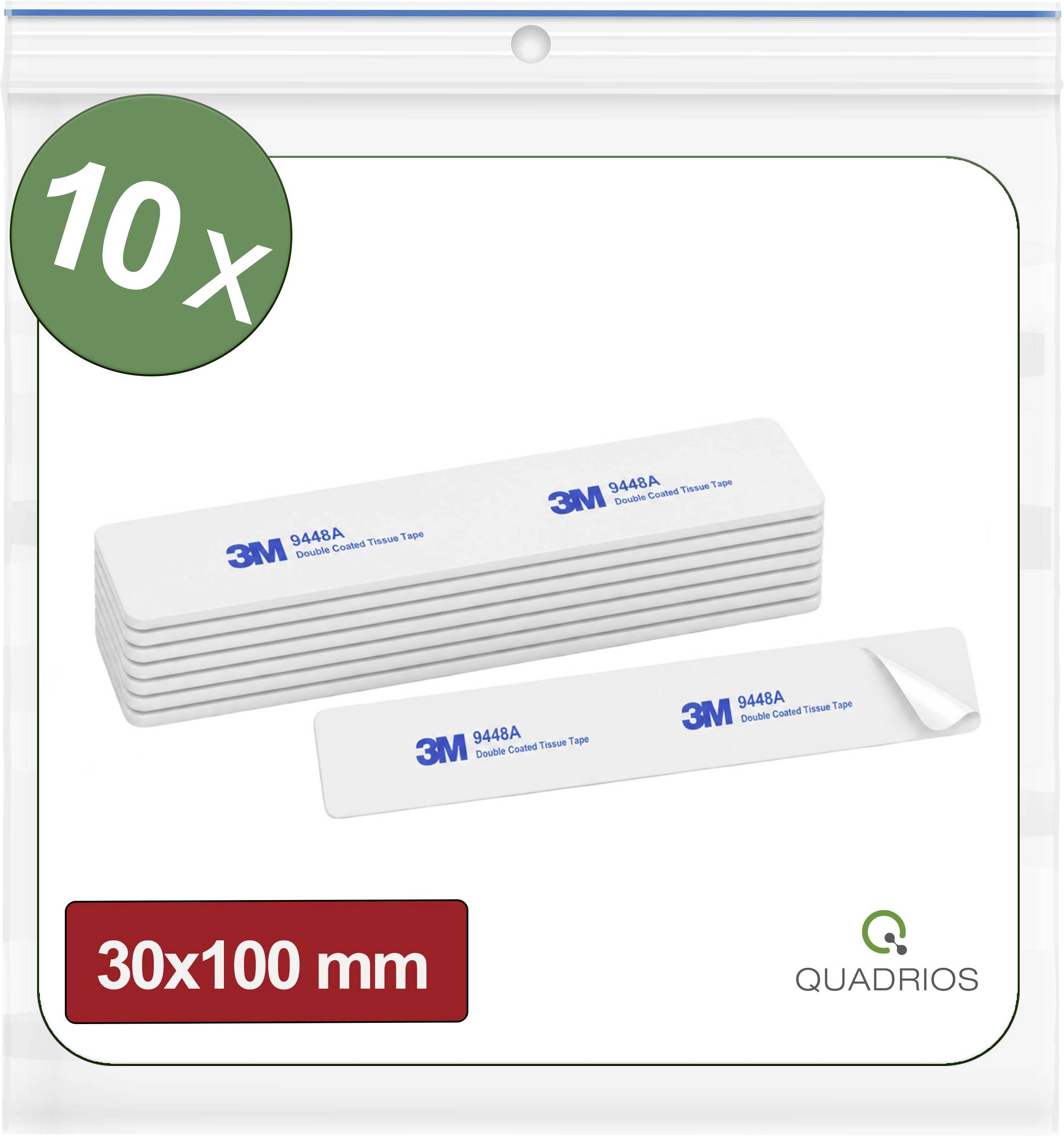 Quadrios 26SA158 26SA158 Puntos adhesivos de doble cara Blanco (Lon. x Anch.) 30 mm x 100 mm 10 UD(S).-0