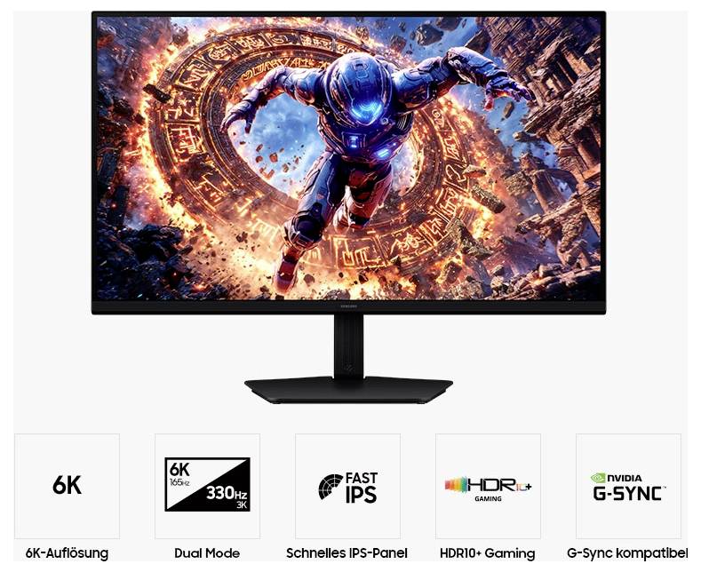 Samsung Odyssey G8 Monitor de Gaming Clase de eficiencia energética G (A - G) 81.3 cm (32 In.) 6144 x 3456 Pixel 16:9 1 -16
