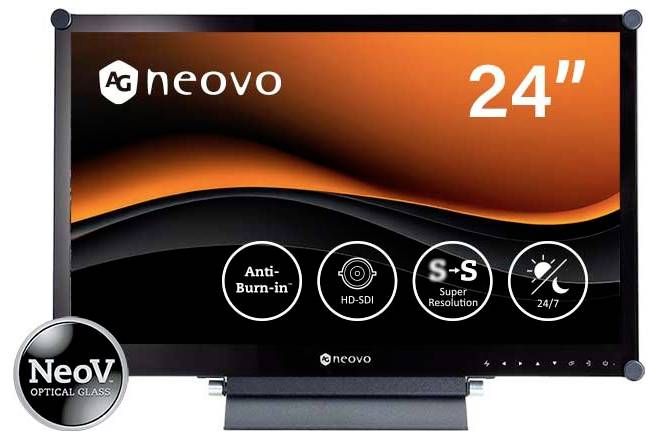 AG Neovo HX-2402 Monitor LCD Clase de eficiencia energética E (A - G) 60.5 cm (23.8 In.) 1920 x 1080 Pixel 16:9 5 ms-1