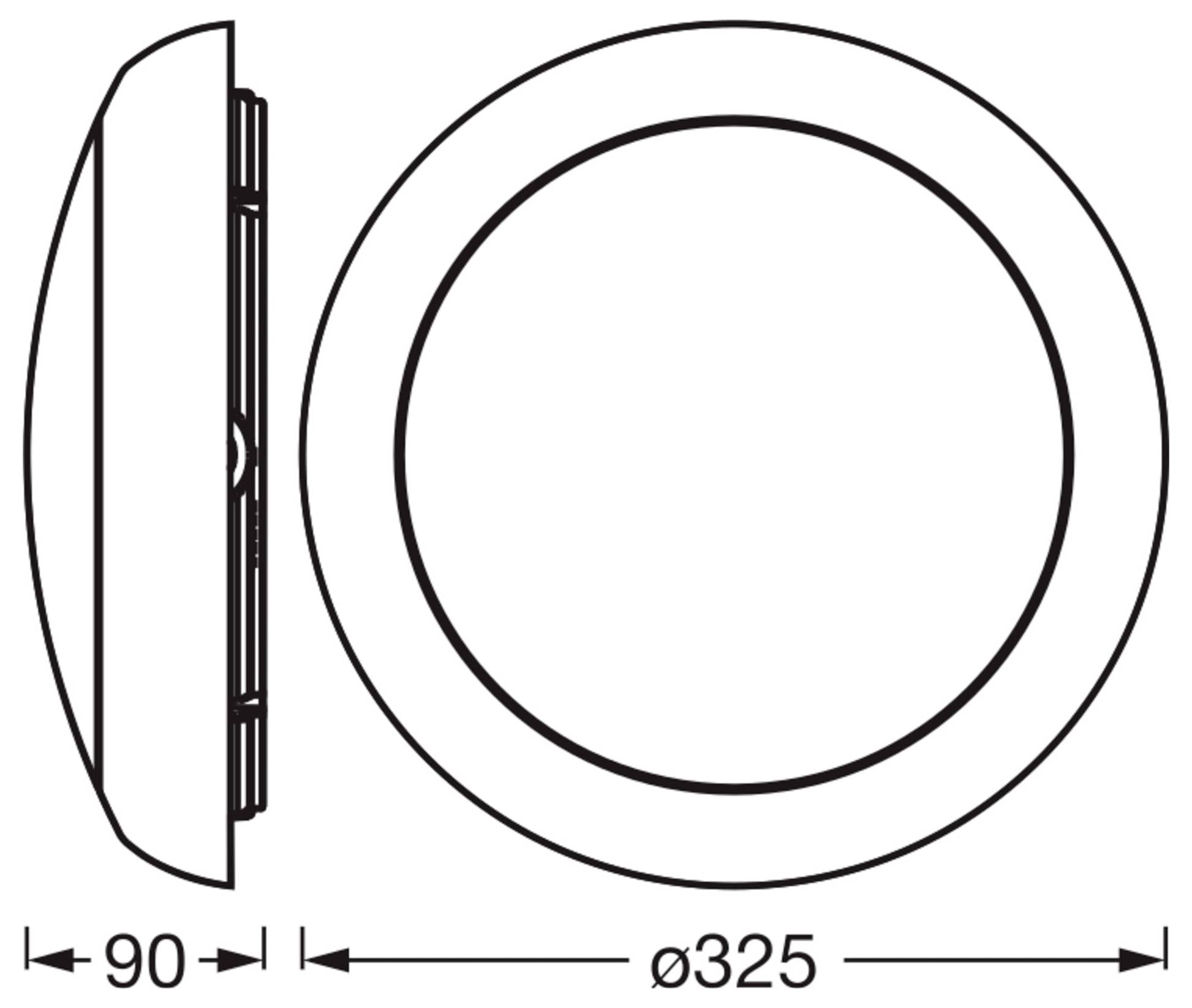 OSRAM Bulkhead Core 16W 840 Black Apliques LED de pared Módulo LED LED instalado de forma fija 16 W Blanco cálido a blan-3