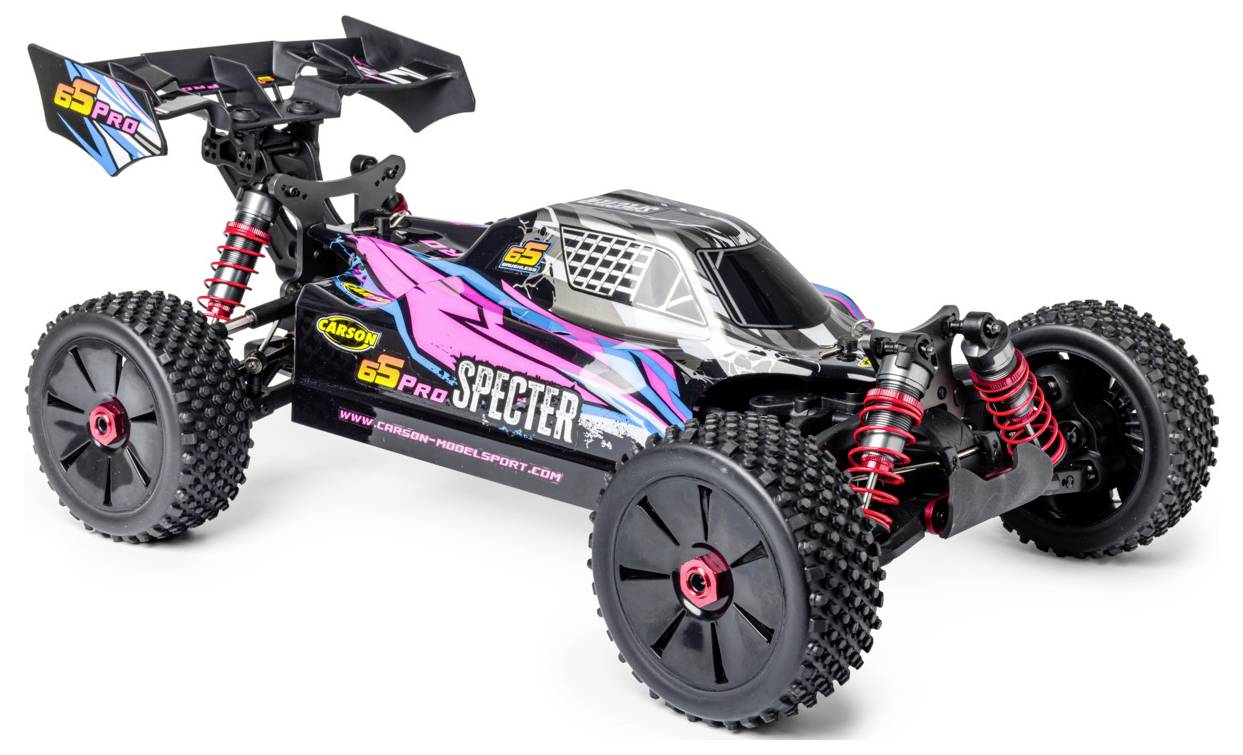 Carson Modellsport Pro BL 4WD 6S RTR Schwarz, Rot, Plata Sin escobillas 1:8 Maqueta de coche de RC Eléctrico Buggy Tracc-1