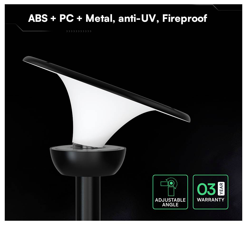 V-TAC 24473 VT-10200 Luminaria LED de jardín LED LED 20 W Blanco y negro-5