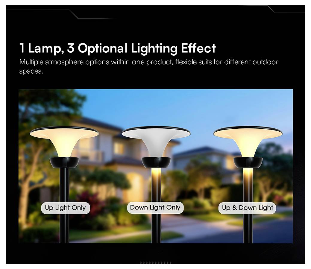 V-TAC 24473 VT-10200 Luminaria LED de jardín LED LED 20 W Blanco y negro-10