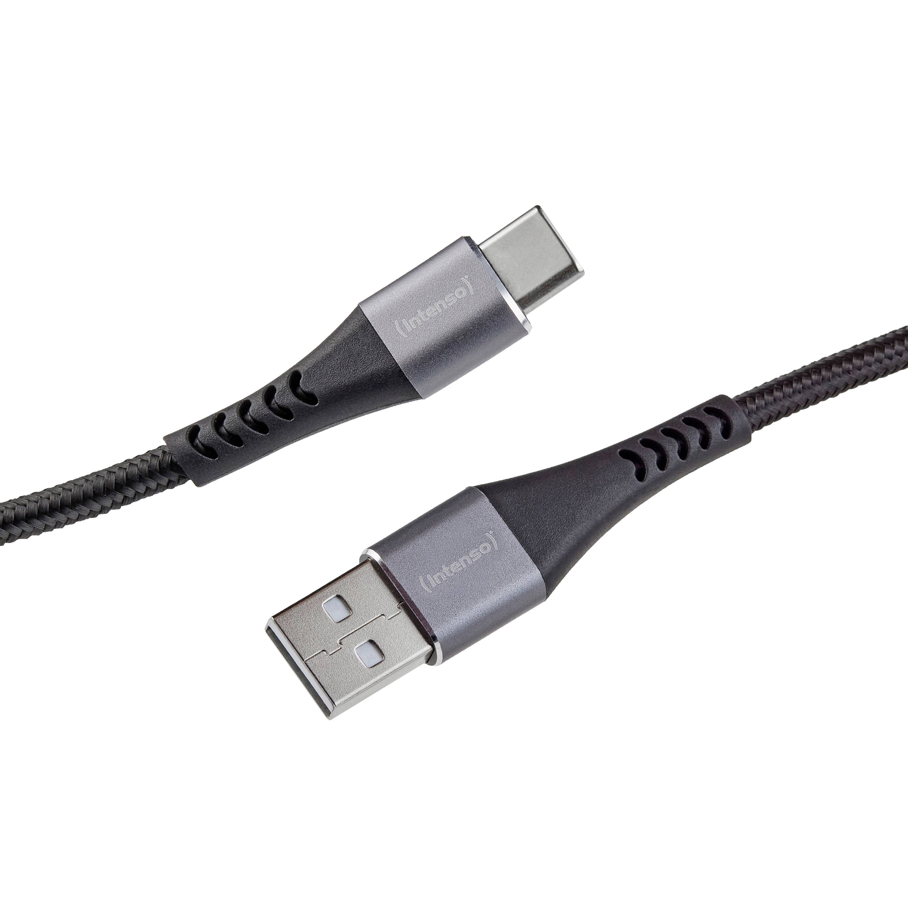 Intenso Nero Cavo Usb Usb 2.0 Spina Usb-A, Usb-C® 2 M 7904100