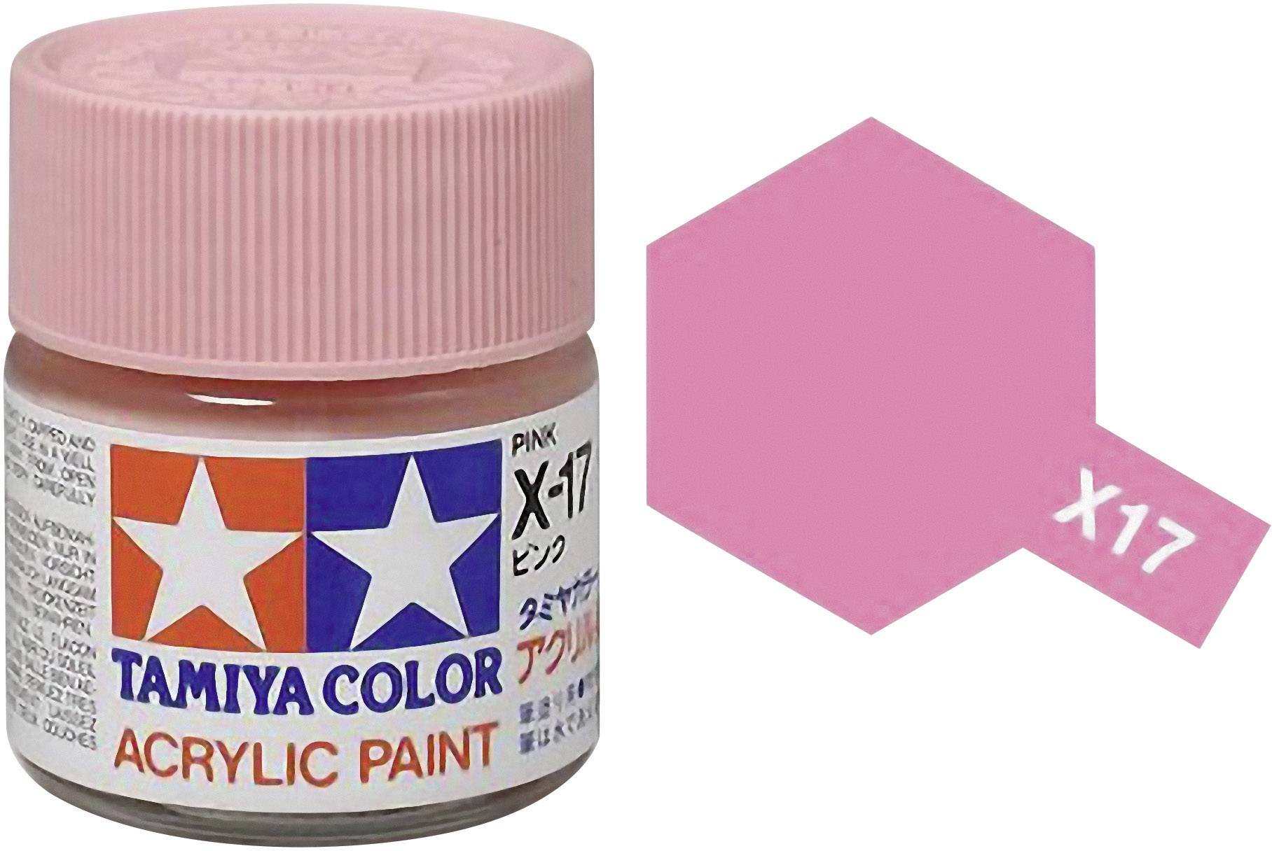 Tamiya Barniz de recubrimiento Rosa X-17 Recipiente de vidrio 10 ml