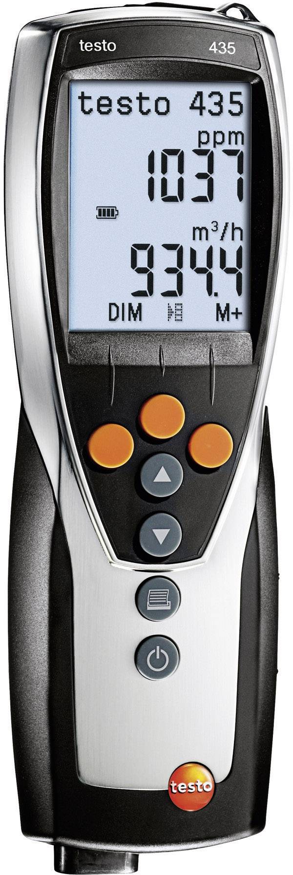 testo 435- 4 Medidor de humedad del aire (higrómetro) Calibrado según (Laboratorio acreditado SCS (SCS)) 0 % rF 100 % rF Función de registro de datos
