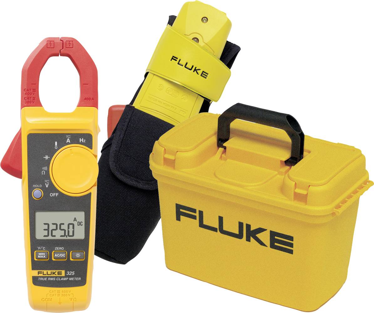 Fluke 325 Pinzas amperimétricas, Multímetro manual Digital Prueba de continuidad CAT III 600 V, CAT IV 300 V Visualizaci-1