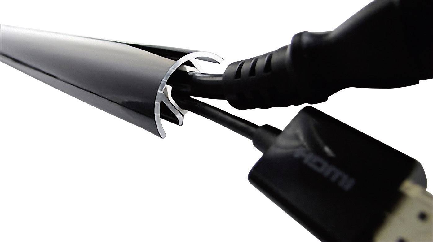 Alunovo MSC-020 Canal de cable (Lon. x Anch. x Alt.) 200 x 30 x 15 mm 1 UD(S). Negro (brillante)-0