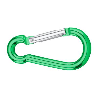 dörner + helmer 4815714 Mosquetón de aluminio anodizado verde.