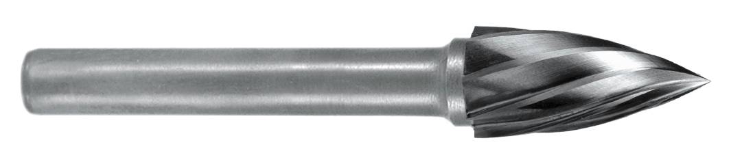 Exact 72375 Punta fresadora Carburo metálico Arco apuntado Longitud 65 mm Diámetro del mango 6 mm-0