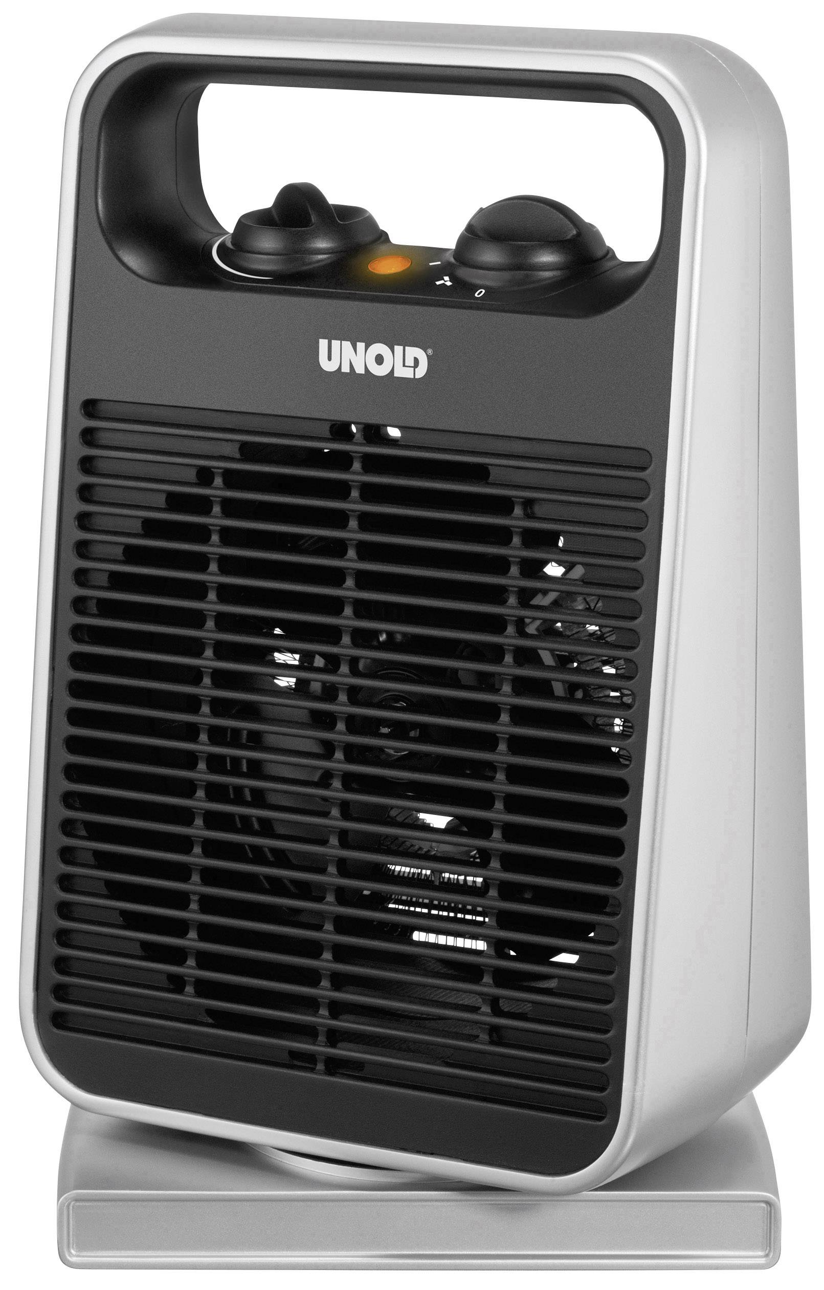 Unold 86116 Ventilador de aire caliente Rotate Schwarz, Plata