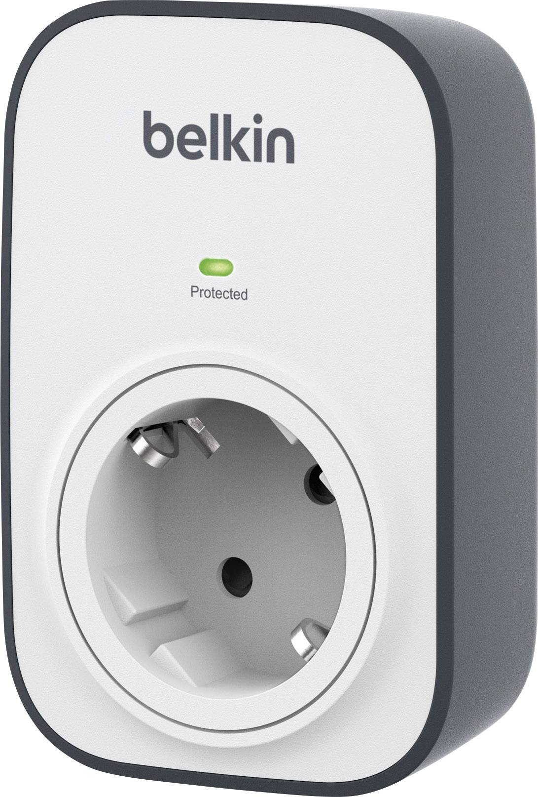 Belkin BSV102vf Enchufe adaptador de protección contra la sobretensión Blanco, Gris-0