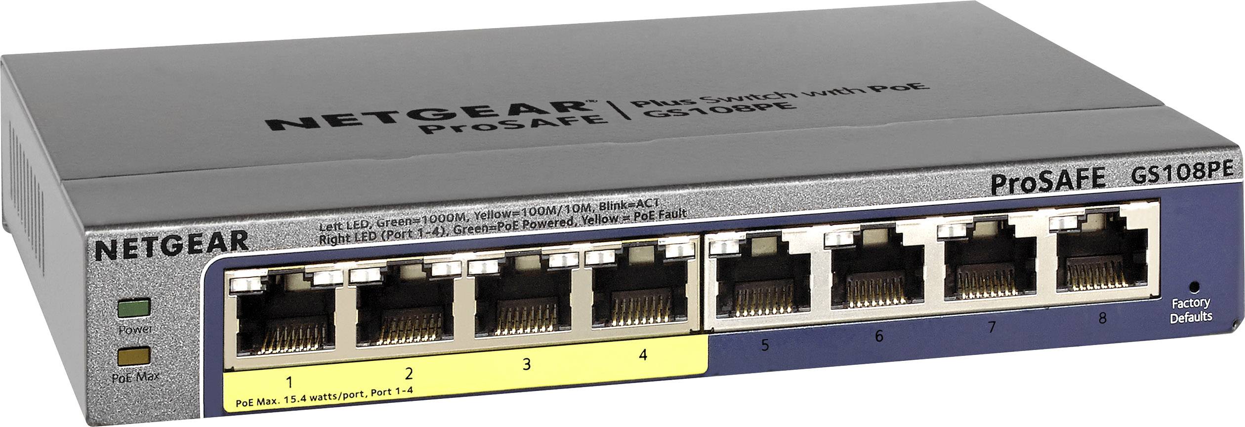 NETGEAR GS108PE-300EUS GS108PE Dispositivo de red 8 puertos 1 GBit/s Función PoE-0
