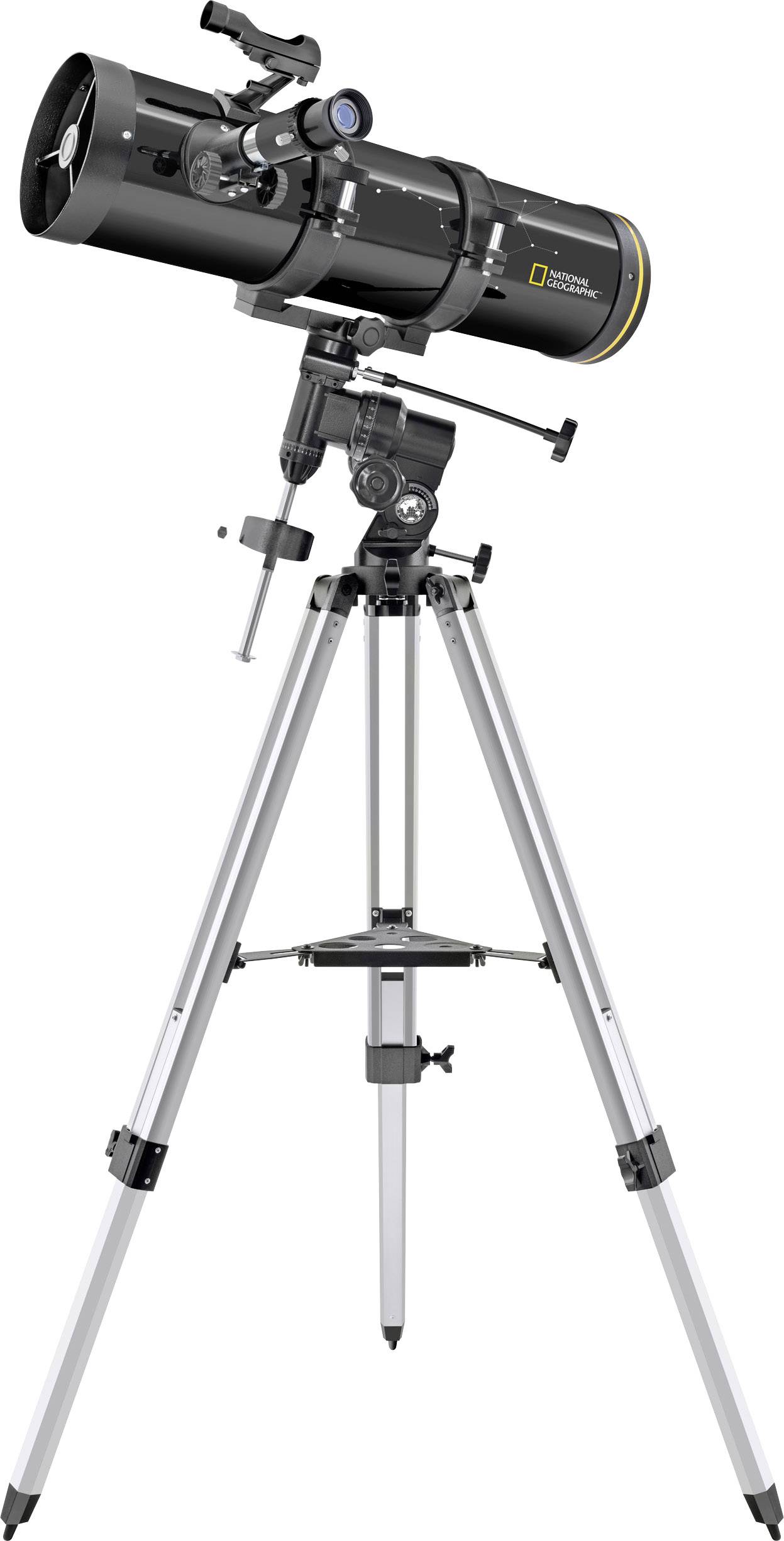 National Geographic 130/650 Sph. Telescopio de espejos Ecuatorial Newton Aumento 26 hasta 195 x