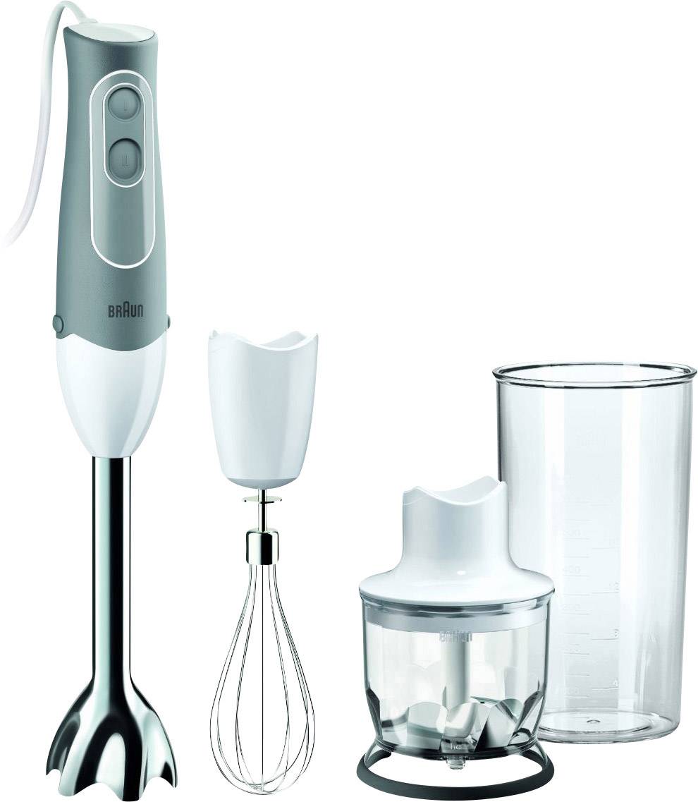Braun MQ 525 Batidora 600 W Por cable, Con vaso mezclador, Con accesorio de trituradora, Con accesorio de batidor, Funci-0