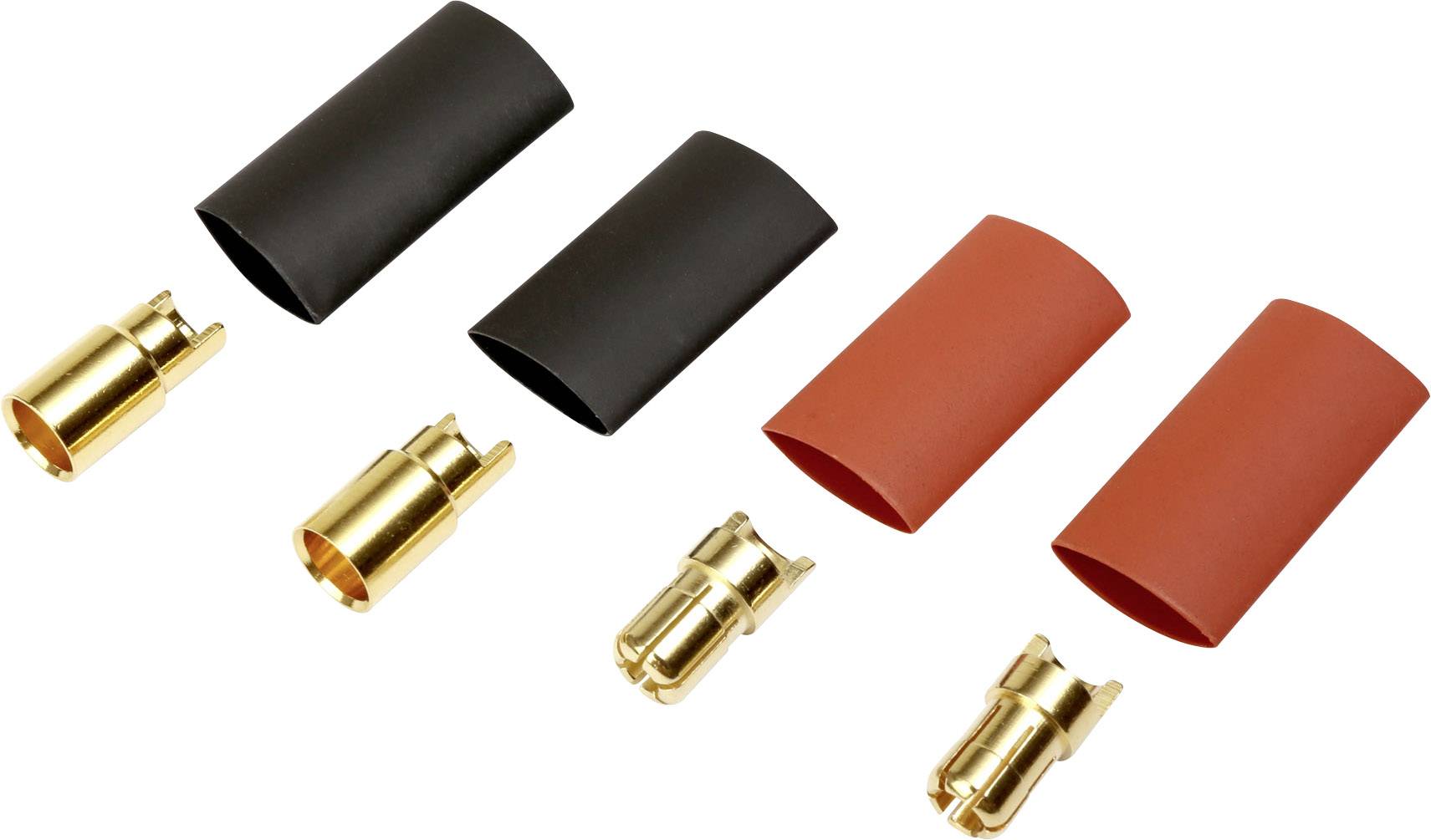 Reely 1373193 Conector de batería, Toma de batería 6 mm Dorado 2 Paar