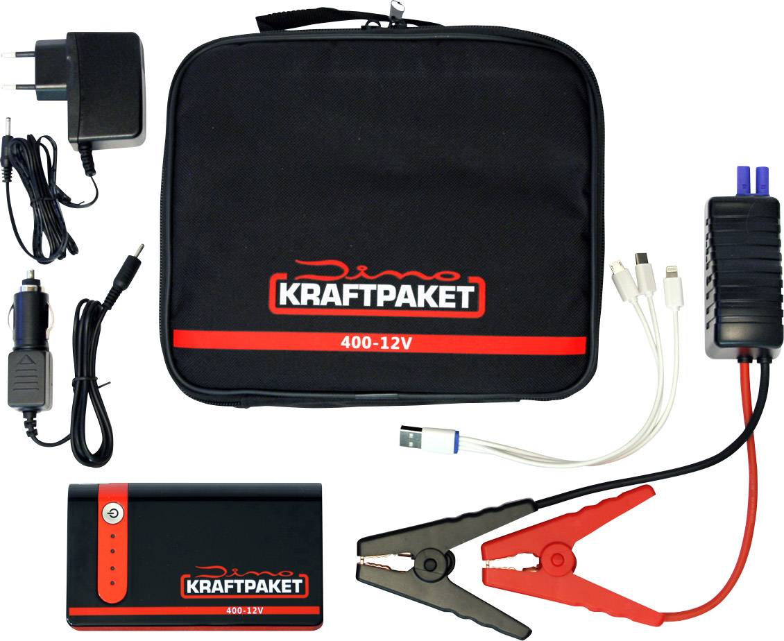 Dino KRAFTPAKET Sistema de arranque rápido 9000m Ah 136103 Corriente auxiliar de arranque (12 V)=200 A 1 salida de 12 V,-0