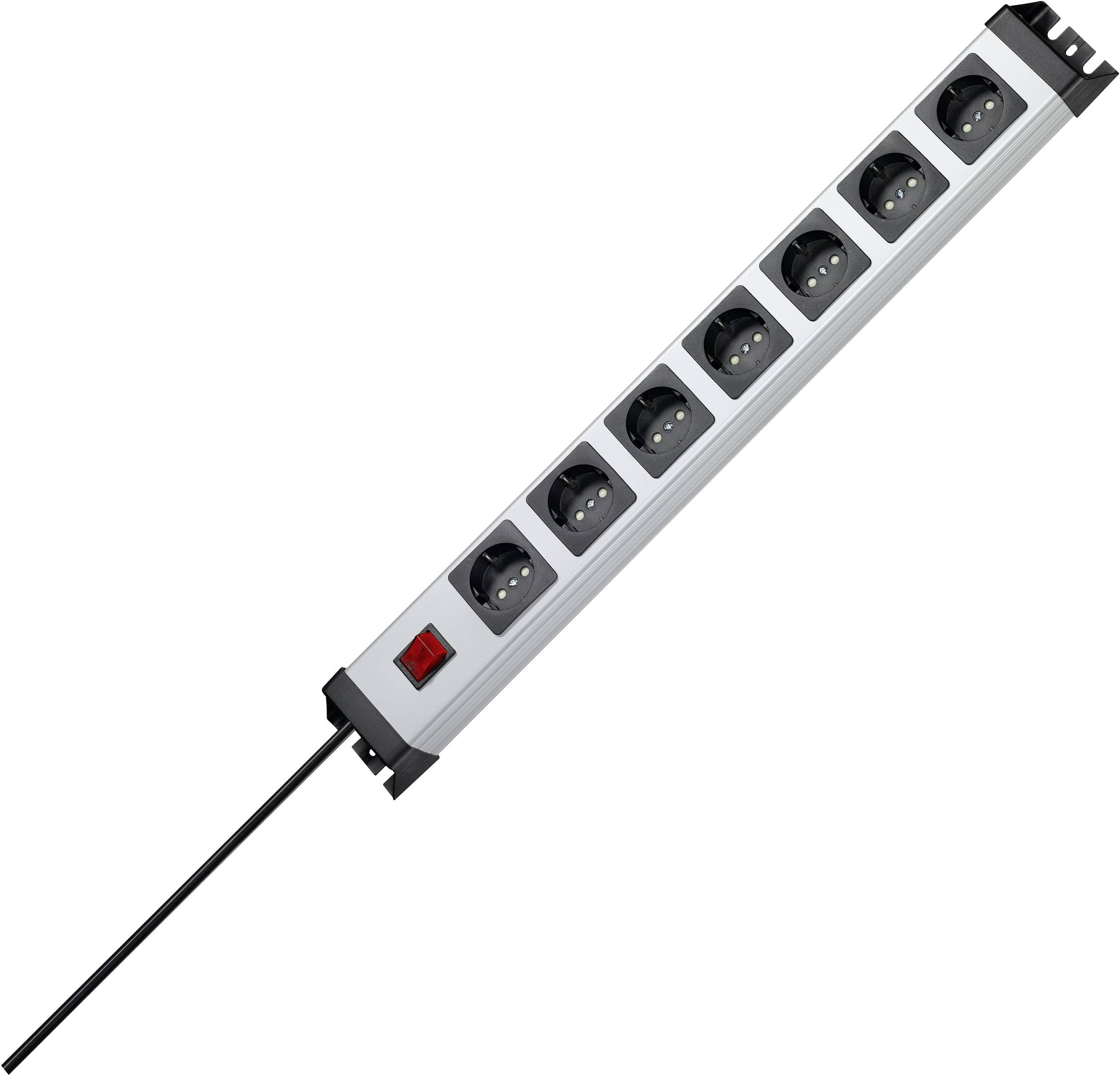 Kopp 226820011 Regleta de enchufes con interruptor 7 veces Gris, Schwarz Contacto de puesta a tierra 1 UD(S).