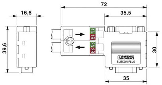 Phoenix Contact 2313685 Conector de datos de sensor/actuador Conector, acodado Número de polos: 9 1 UD(S). Piece-1