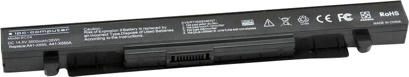 ipc-computer Batería para ordenador portátil A0X550 14.4 V 2600 mAh Asus