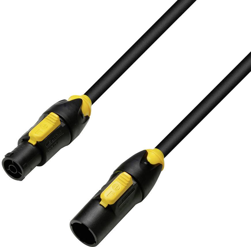 Adam Hall 8101 TCONL 1000 IP65 Corriente Cable [1x Conector hembra PowerCon - 1x Conector PowerCon] 10.00 m Schwarz, Amarillo