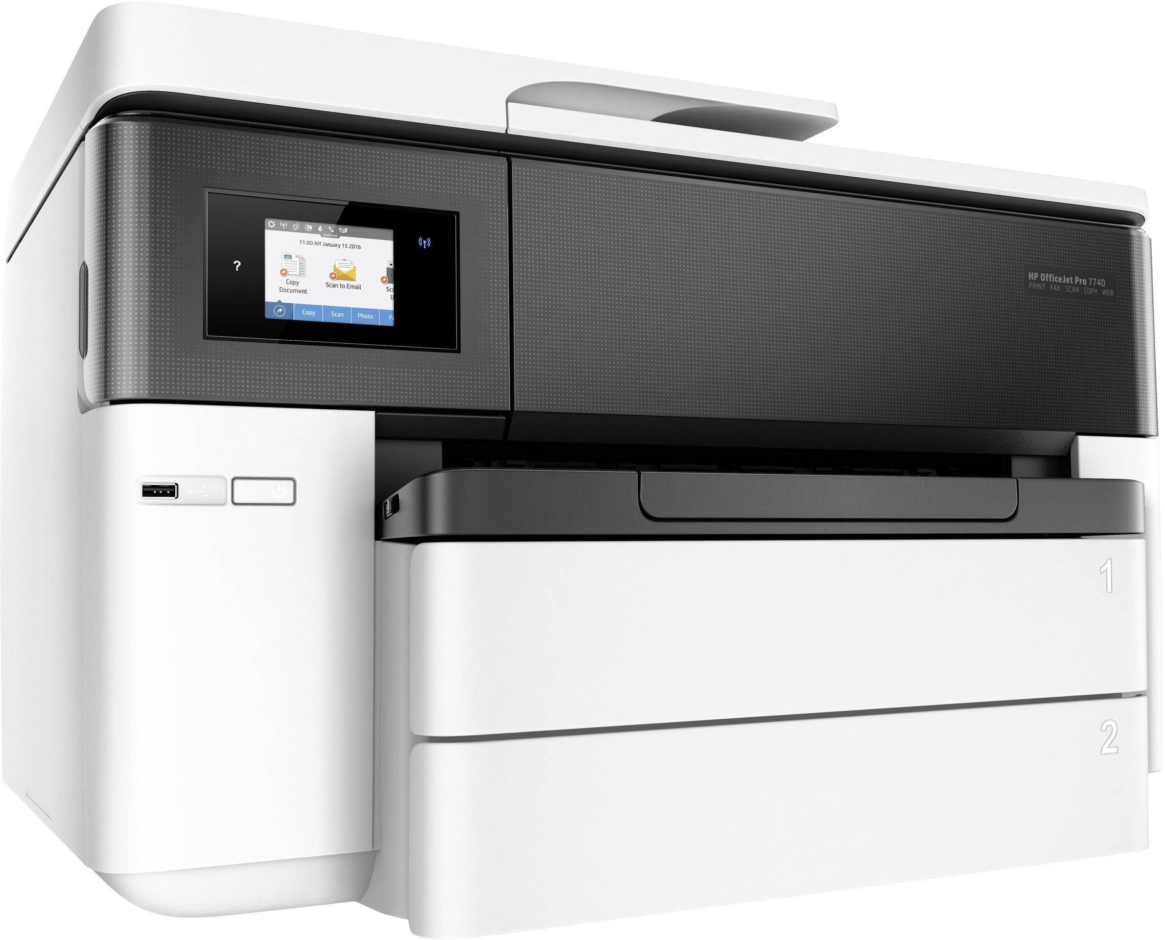 HP OfficeJet Pro 7740 WF Impresora multifunción Inyección de tinta Color A3 Impresora, escáner, fotocopiadora, fax WLAN,-5