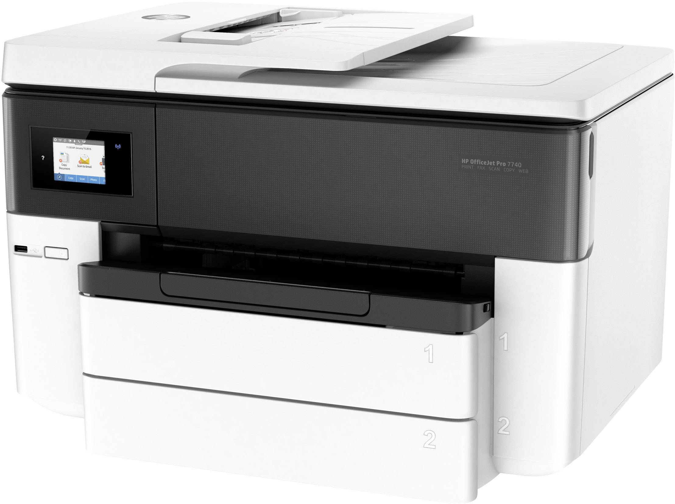 HP OfficeJet Pro 7740 WF Impresora multifunción Inyección de tinta Color A3 Impresora, escáner, fotocopiadora, fax WLAN,-6