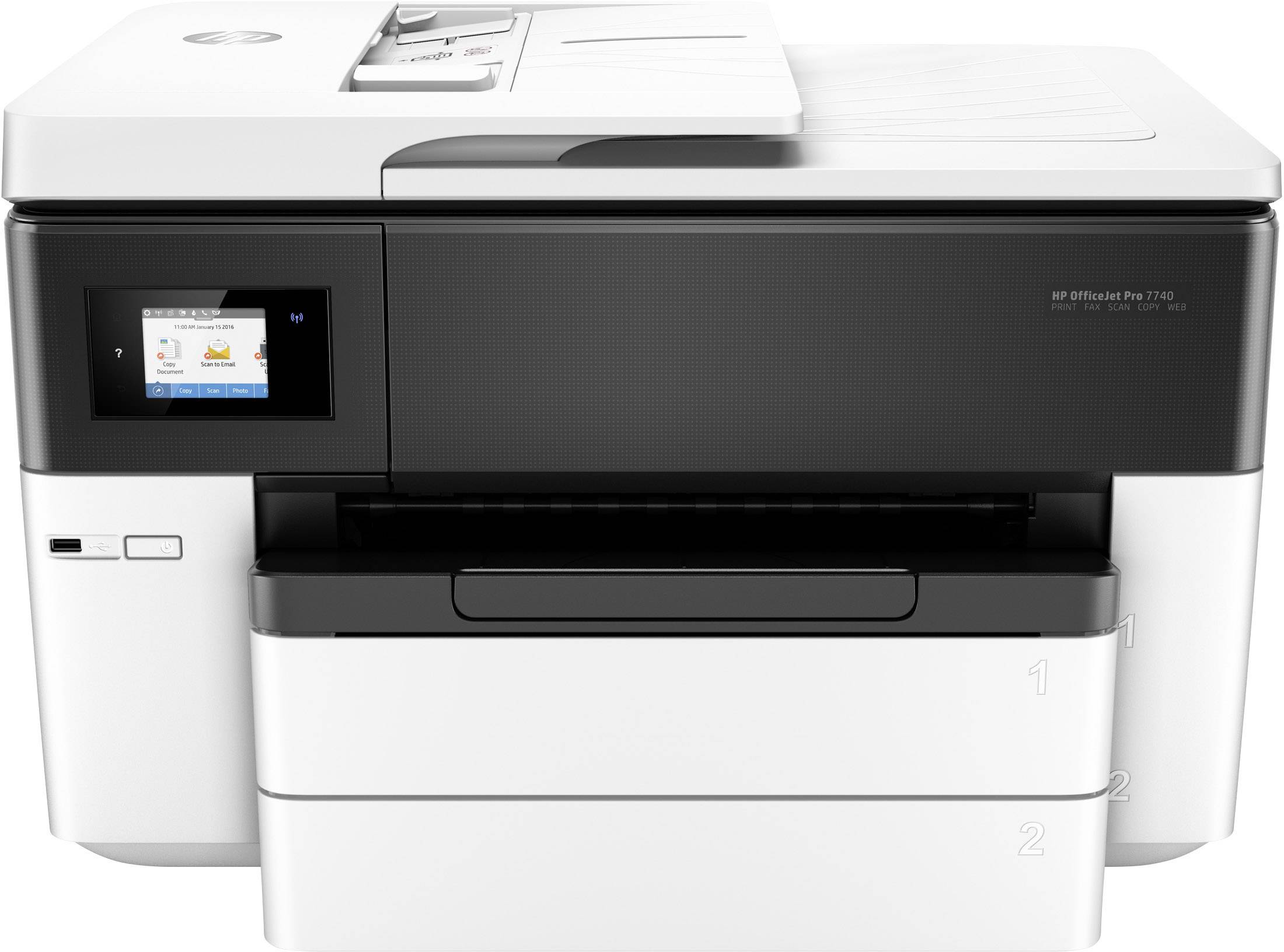 HP OfficeJet Pro 7740 WF Impresora multifunción Inyección de tinta Color A3 Impresora, escáner, fotocopiadora, fax WLAN,-8
