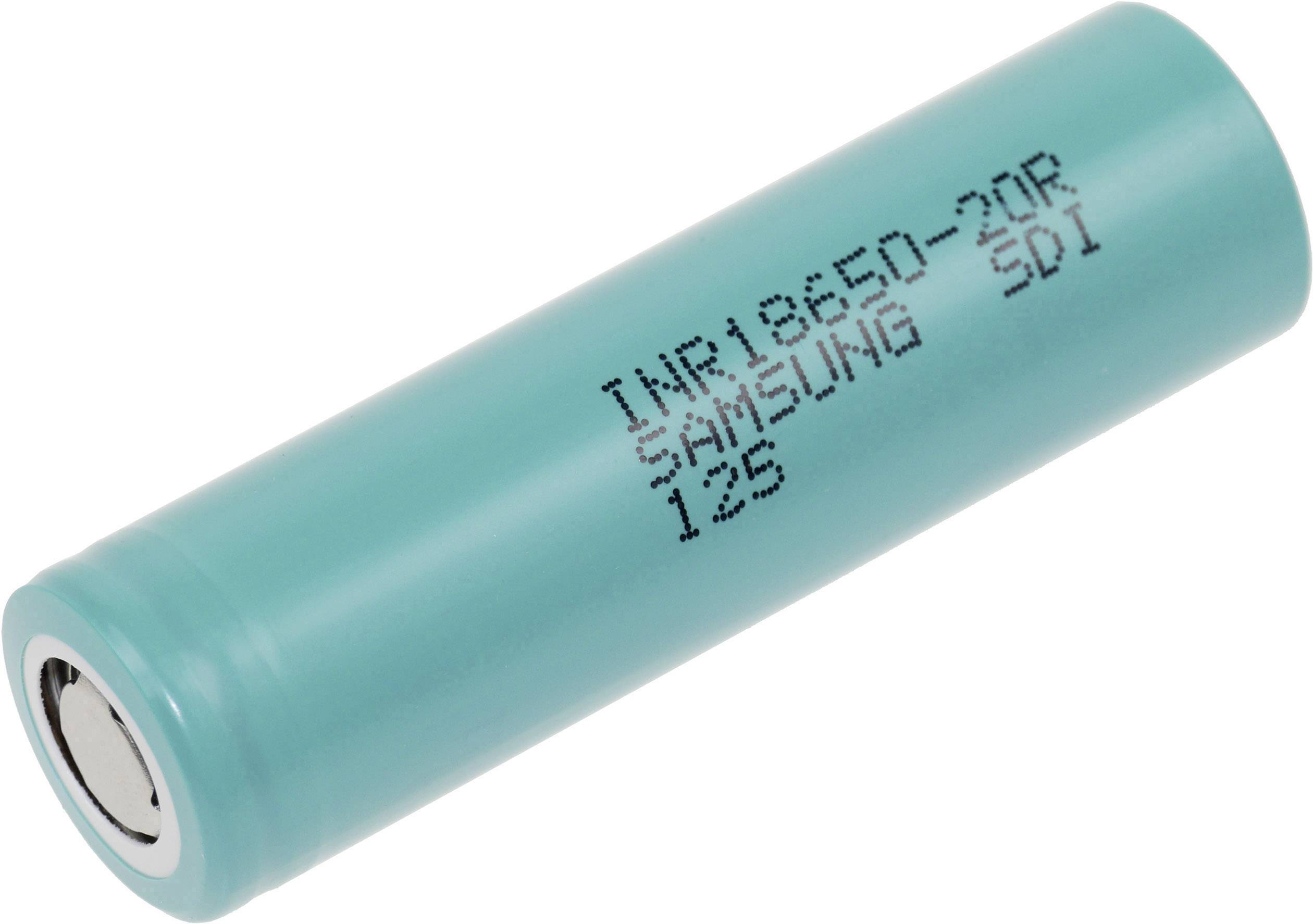 Samsung INR18650-20R Acumulador especial 18650 Parte superior plana, De alto voltaje, De alta temperatura Li-Ion 3.6 V 2000 mAh 1 ST