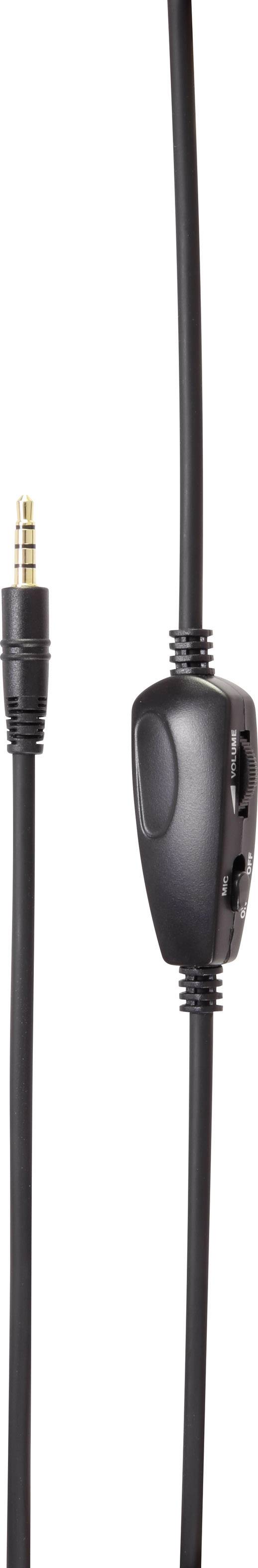 Renkforce RF-GHD-100 Auriculares supraurales Por cable Estéreo Schwarz, Blau Supresión de ruido Control del volumen, Sil-6