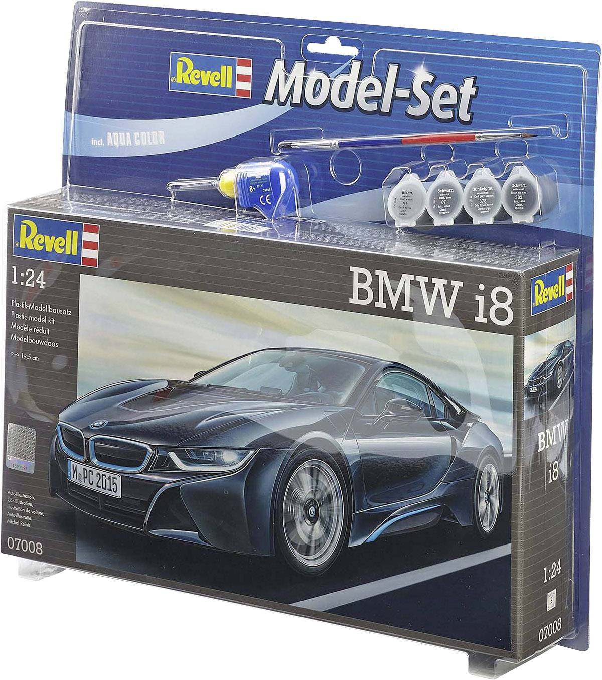 Revell 67008 BMW i8 Kit de montaje de maquetas de coche 1:24