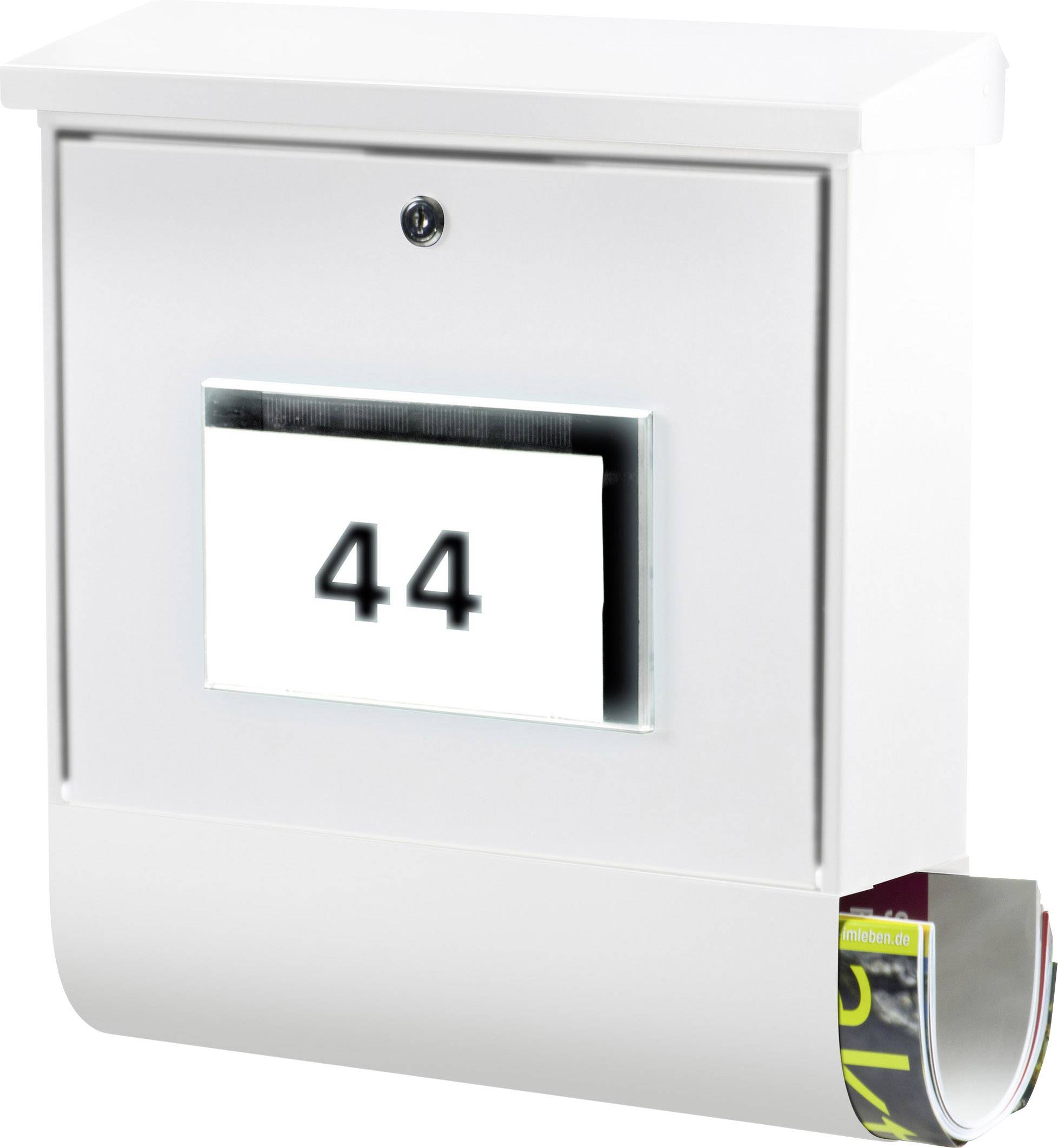 Burg Wächter 4400W Malaga 4400 W Buzones Chapa de acero Blanco Candado de llave