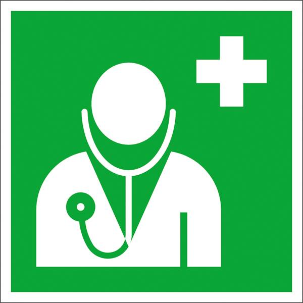SafetyMarking 38.A3060 Placa de indicación Médico Lámina autoadhesiva (Anch. x Alt.) 200 mm x 200 mm ISO 7010 1 UD(S).-0