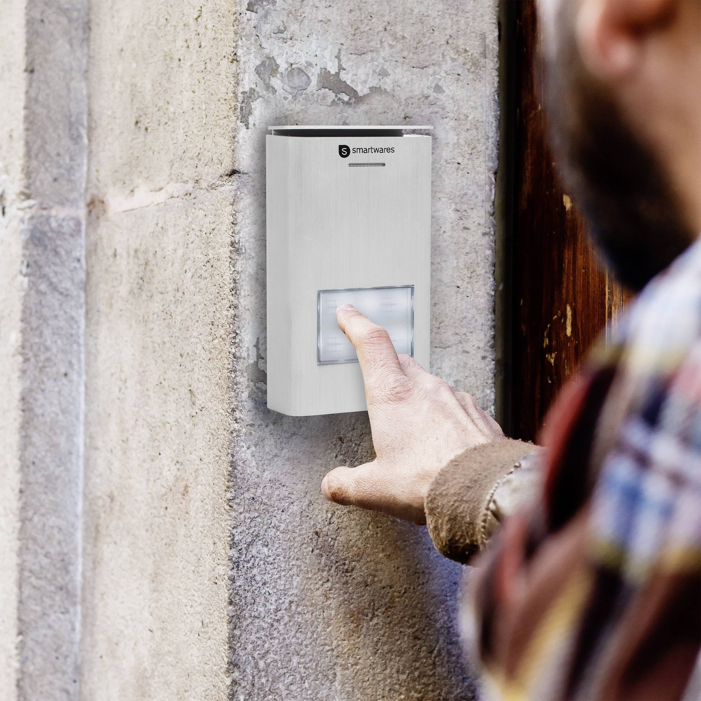 Smartwares DIC-21112 Intercomunicador de puerta 2 hilos Juego completo Vivienda familiar de 1 Plata, Blanco-16