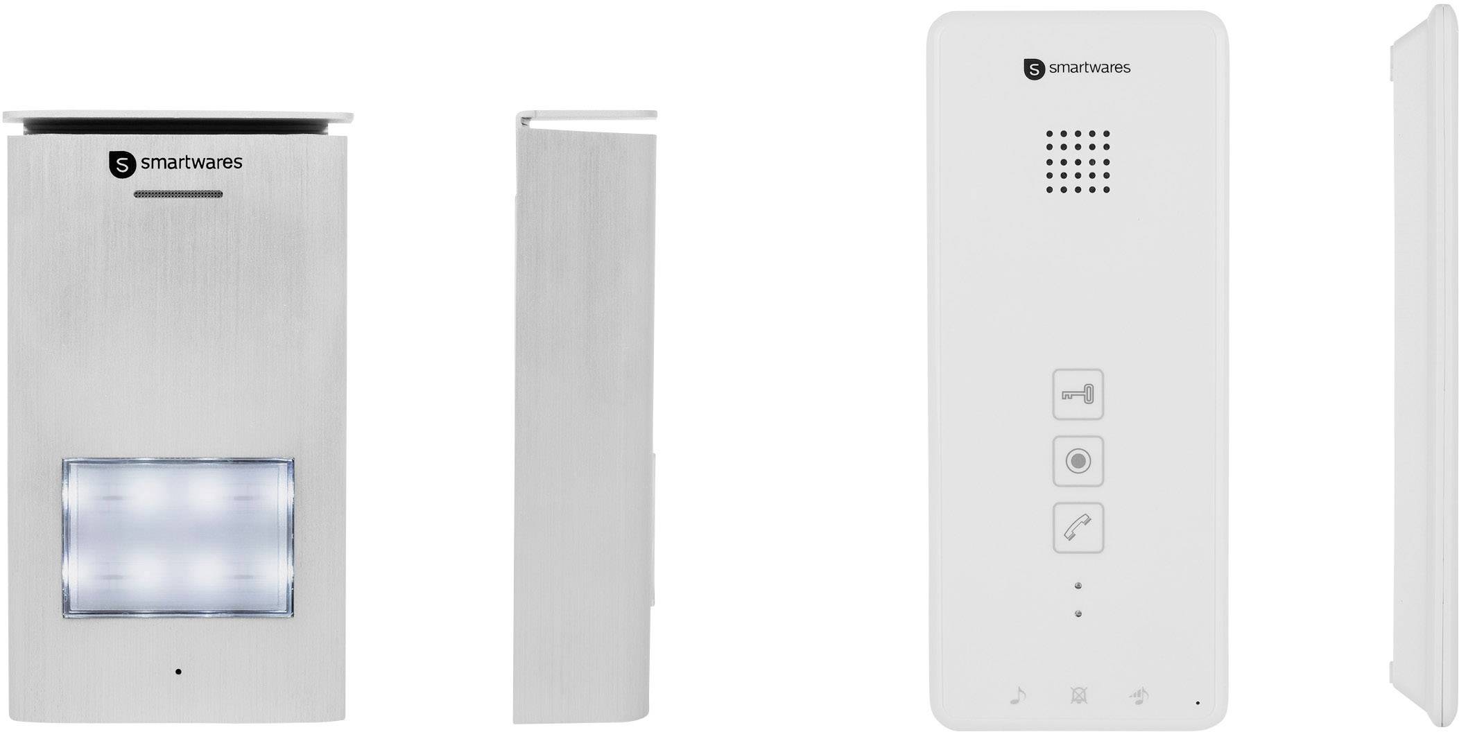 Smartwares DIC-21112 Intercomunicador de puerta 2 hilos Juego completo Vivienda familiar de 1 Plata, Blanco-2
