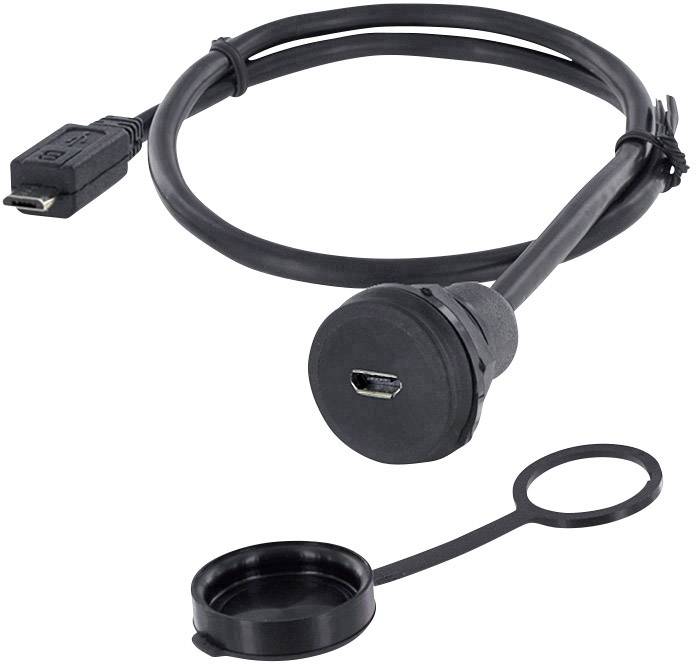 Micro USB 2.0 tipo B Casquillo del chasis, encastrable 1310-1023-01 M22 1310-1023-01 encitech Contenido: 1 UD(S).