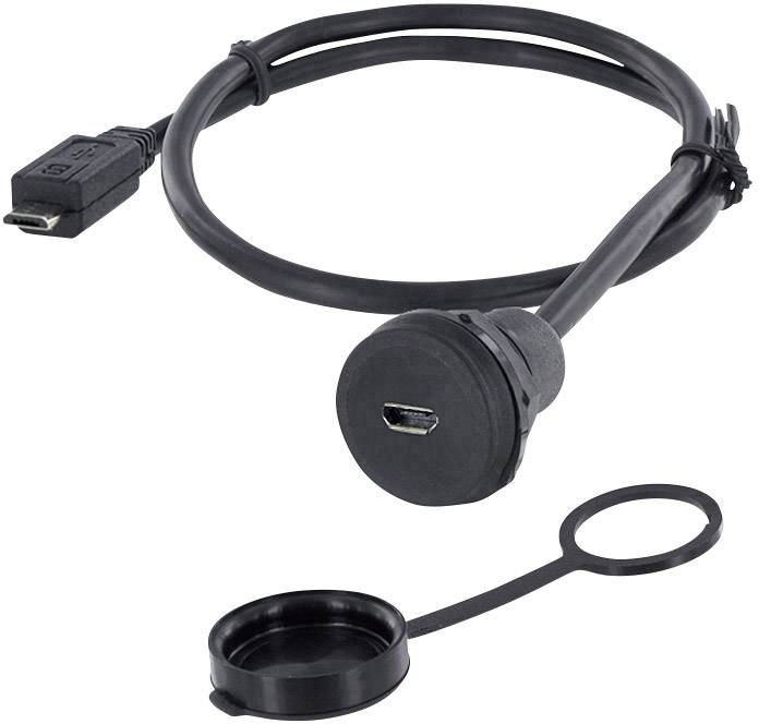 Micro USB 2.0 tipo B Casquillo del chasis, encastrable 1310-1023-03 M22 1310-1023-03 encitech Contenido: 1 UD(S).