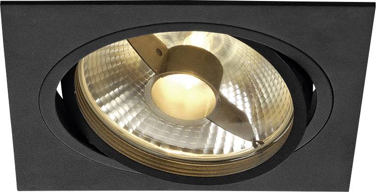 SLV 113830 New Tria 1 Lámpara de encastre Halógeno, LED GU10 75 W Negro (mate)
