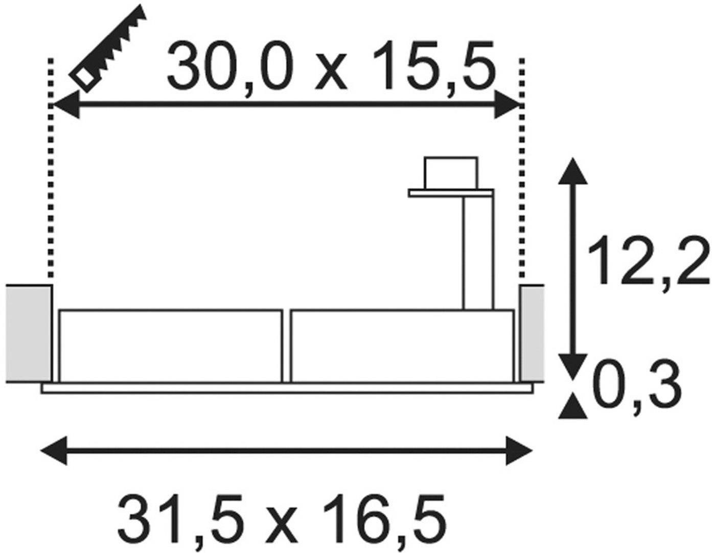 SLV 113841 New Tria 1 Lámpara de encastre Halógeno, LED GU10 150 W Blanco (mate)-2