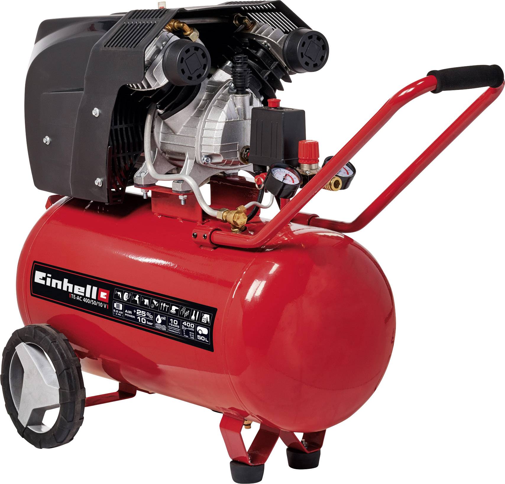 Einhell Compresor de aire comprimido TE-AC 400/50/10 V 50 l 10 bar-0