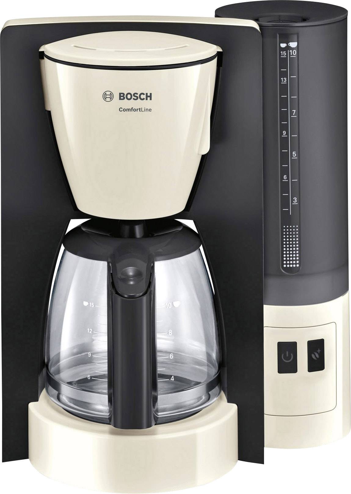 Bosch Haushalt TKA6A047 ComfortLine Cafetera Crema, Schwarz Capacidad volumétrica de las tazas=15-0