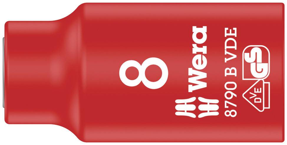 Wera 8790 B VDE 05004952001 Hexágono exterior Inserto de llave de vaso VDE Aislado 8 mm 3/8" 3/8" (10 mm)