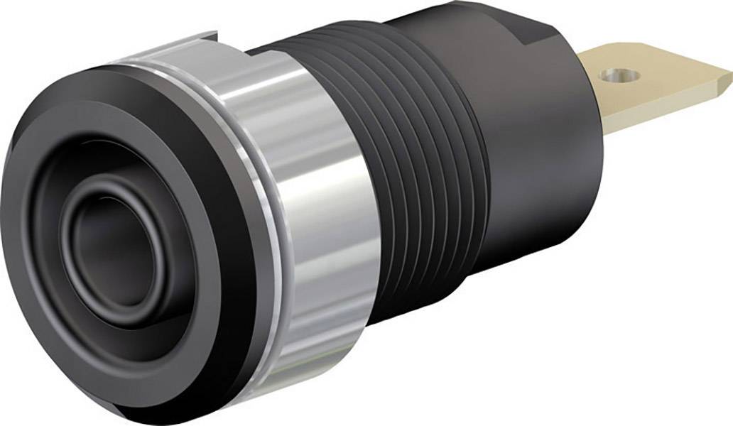 Stäubli SLB4-F6,3 Toma de seguridad para laboratorio Conector hembra, encastrable Ø del pasador: 4 mm Schwarz 1 ST-1