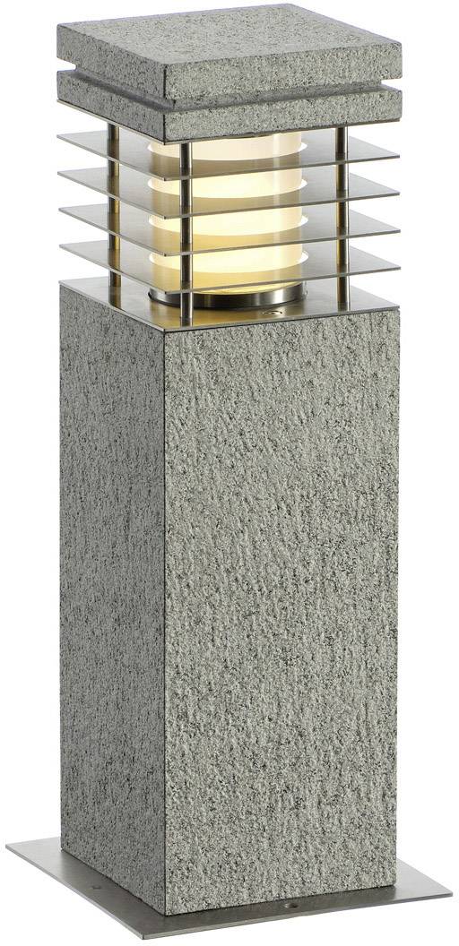 SLV 231410 Arrock Granite Lámpara solar de pie para exteriores LED E27 15 W Gris granito (mate)-1
