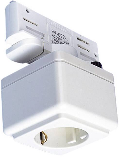 Eutrac 1001525 Componente de alto voltaje con sistema de riel Toma de corriente EUTRAC Schienen Steckdose, weiss Blanco tráfico