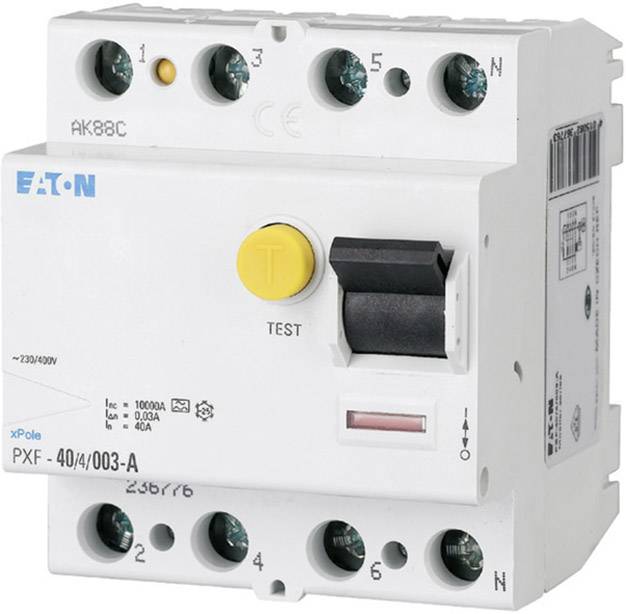 Eaton 102877 PXF-80/4/003-A Interruptor diferencial A 4polig 80 A 0.03 A 400 V/AC
